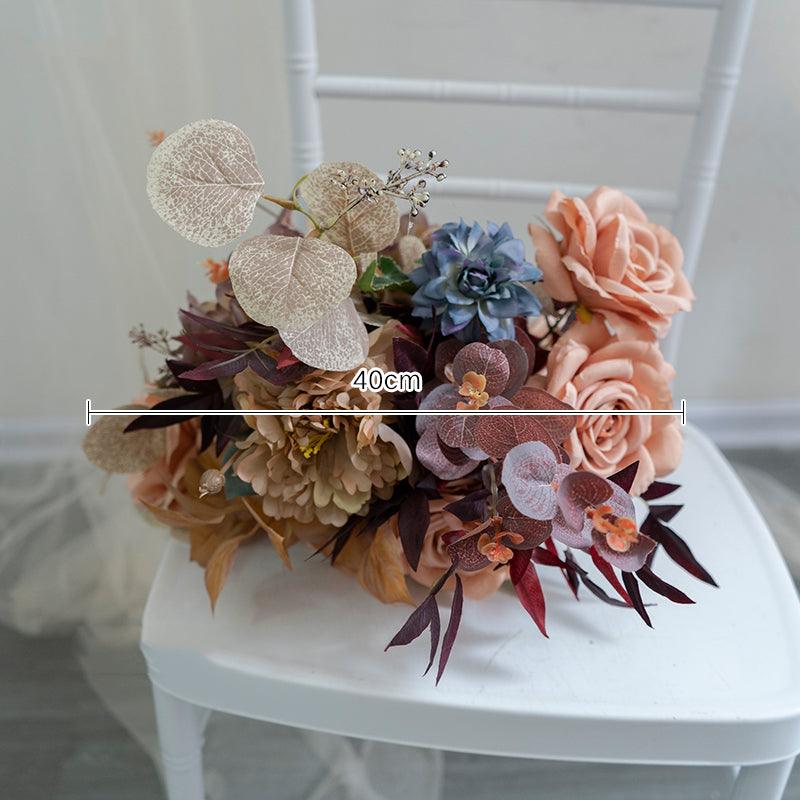 New Autumn Caramel Color Wedding Background Simulation Set Flower Art