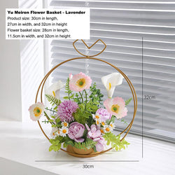 Flower basket simulation flower living room decoration