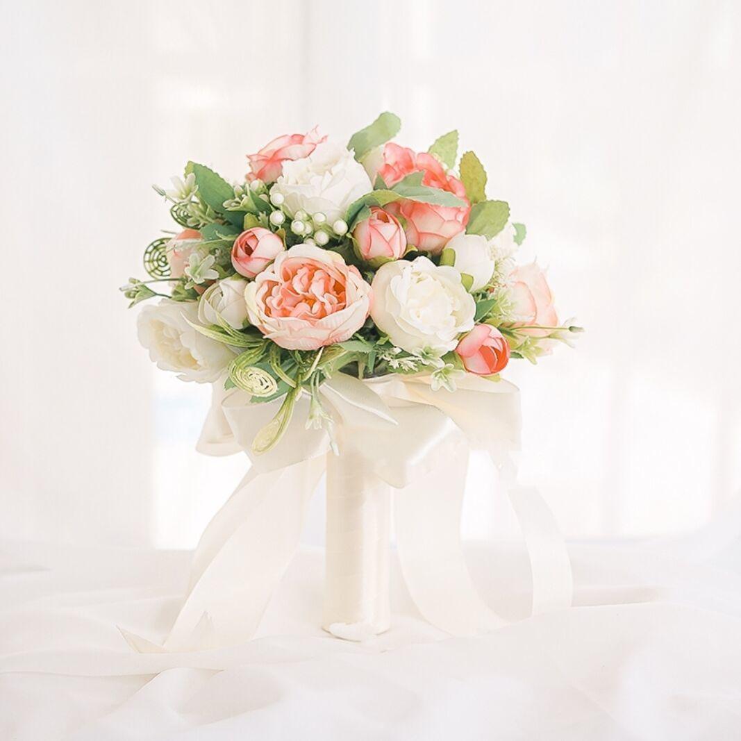 Bridal hand bouquet Red velvet rose hand bouquet Faux hand bouquet