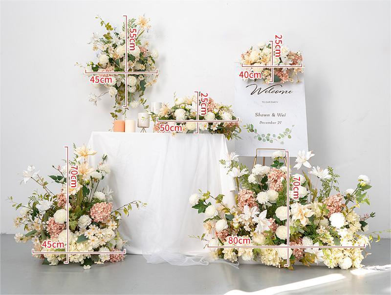 Simulated pollen white peony flower art wedding mall decoration