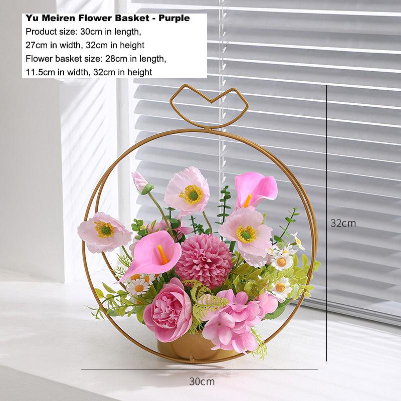 Flower basket simulation flower living room decoration