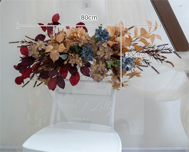 New Autumn Caramel Color Wedding Background Simulation Set Flower Art