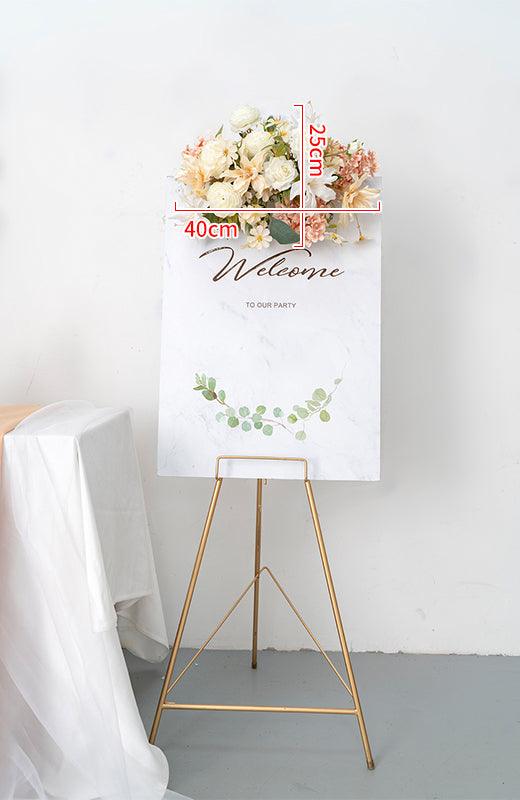 Simulated pollen white peony flower art wedding mall decoration