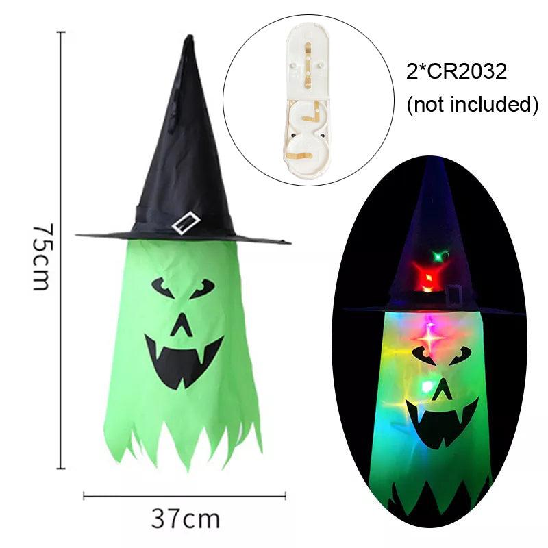 75CM LED Halloween Glow Wizard Hat Light Hanging Decoration