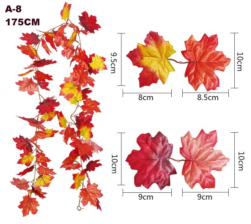 Halloween Autumn Simulation Maple Leaf Home Wall Hanging Vine