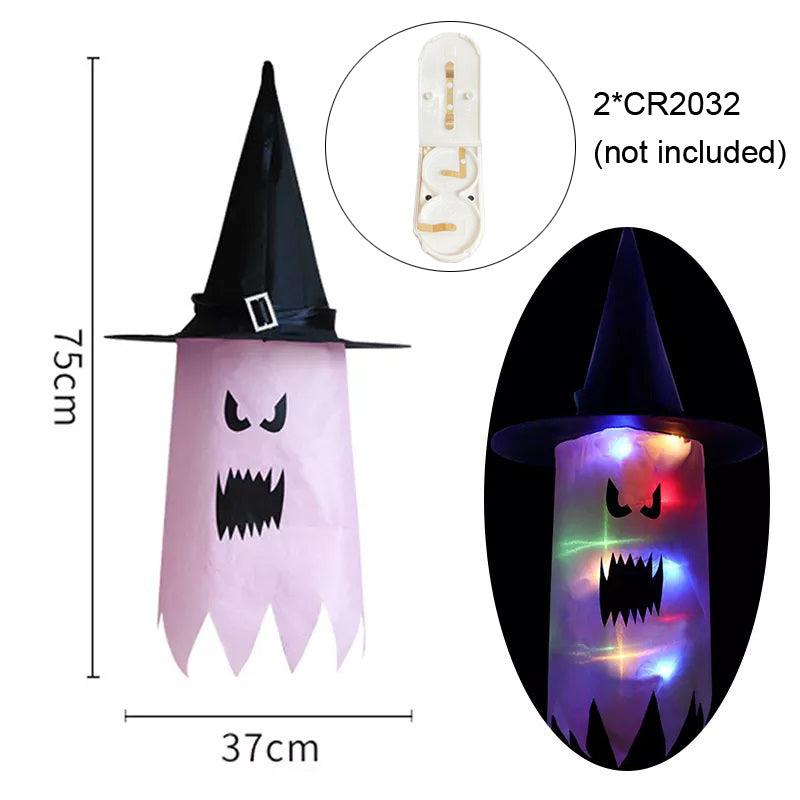 75CM LED Halloween Glow Wizard Hat Light Hanging Decoration