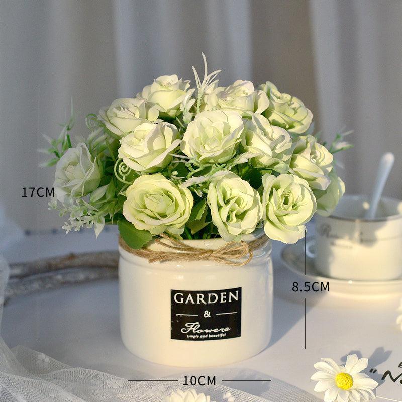 Fake Flower Living Room Rose Tea Bud Table Decoration Arrangement