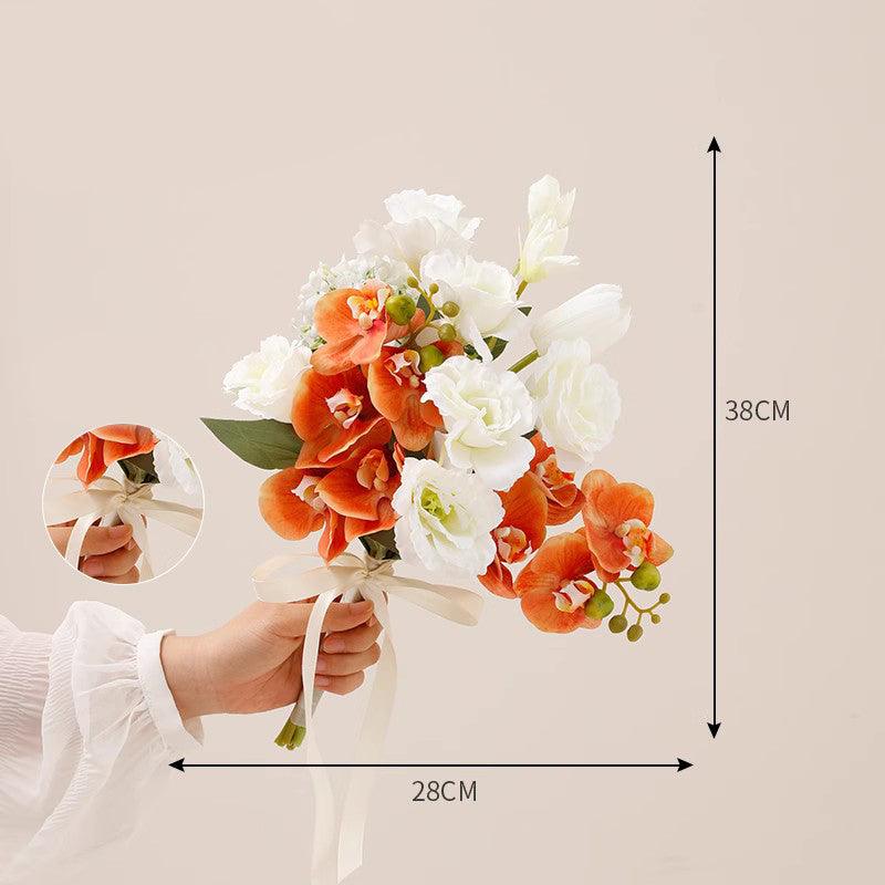 Wedding artificial flower bride colorful hand holder