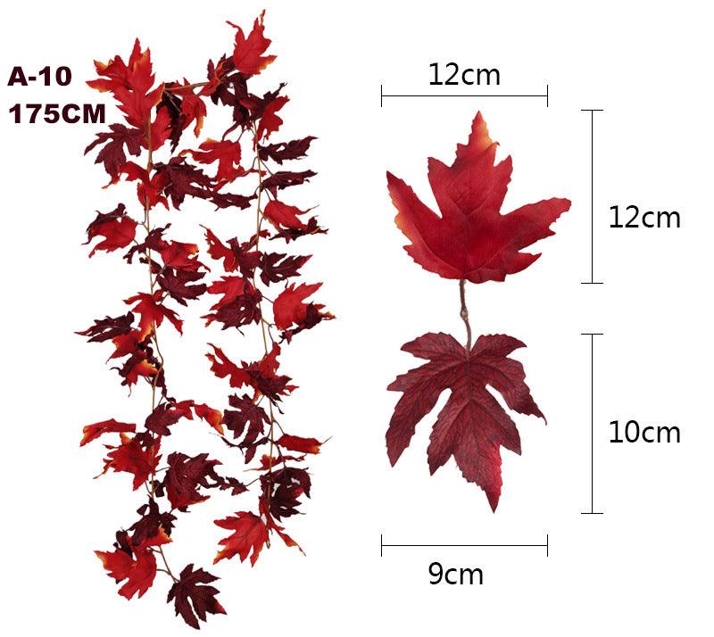 Halloween Autumn Simulation Maple Leaf Home Wall Hanging Vine