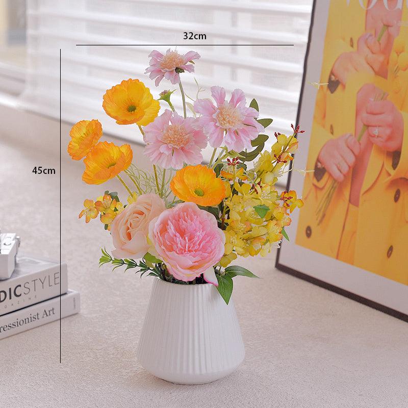 Simulation flowers indoor table flower arrangement potted plants light luxury floral arrangement