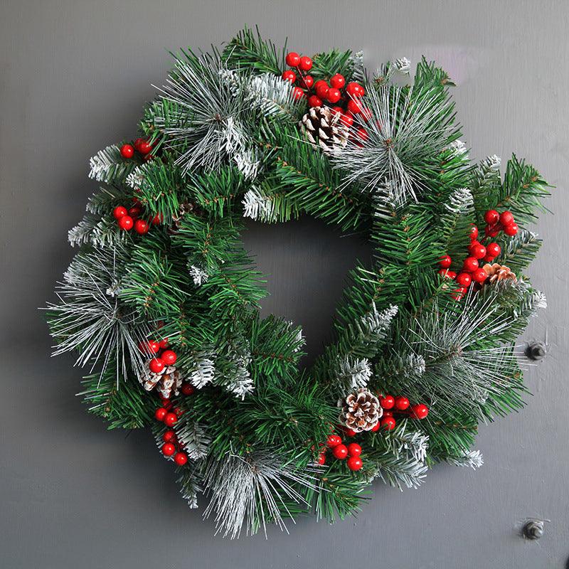 Door Wreath Planting Scene Christmas New Year Railing Christmas 7 Door Wreath Hanging Velvet 2PE270cm Meter American Fireplace Rattan