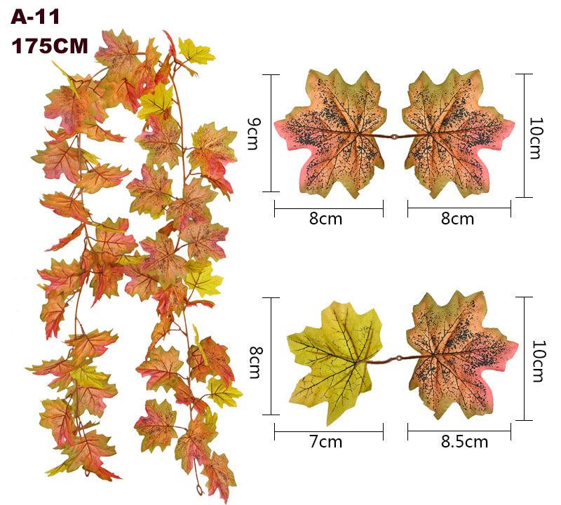 Halloween Autumn Simulation Maple Leaf Home Wall Hanging Vine