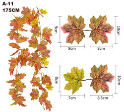 Halloween Autumn Simulation Maple Leaf Home Wall Hanging Vine