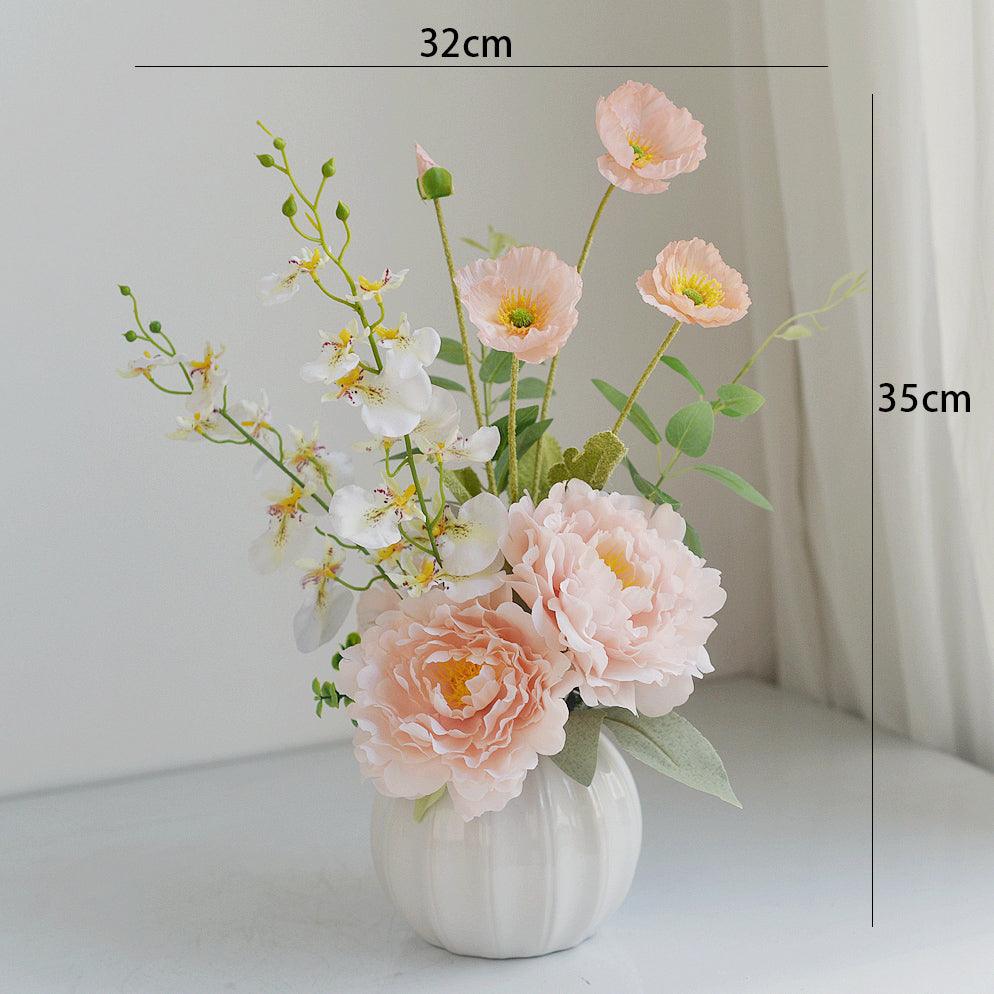 Simulation flowers indoor table flower arrangement potted plants light luxury floral arrangement