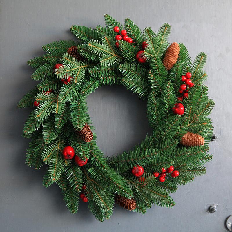 Door Wreath Planting Scene Christmas New Year Railing Christmas 7 Door Wreath Hanging Velvet 2PE270cm Meter American Fireplace Rattan