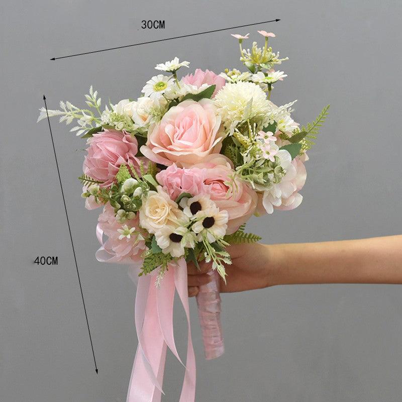 Bridal wedding license photo simulation flowers outside wedding photography bouquet