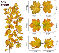 Halloween Autumn Simulation Maple Leaf Home Wall Hanging Vine