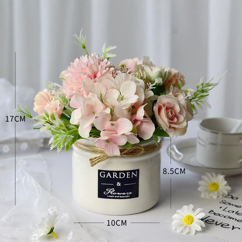 Indoor home simulation rose flower table decoration arrangement