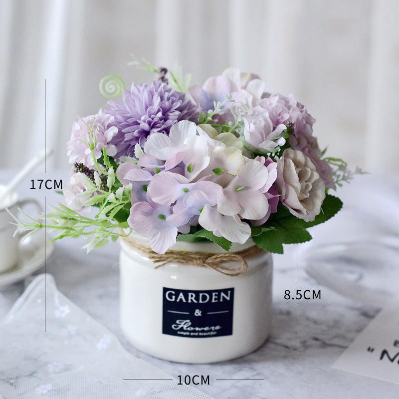 Indoor home simulation rose flower table decoration arrangement