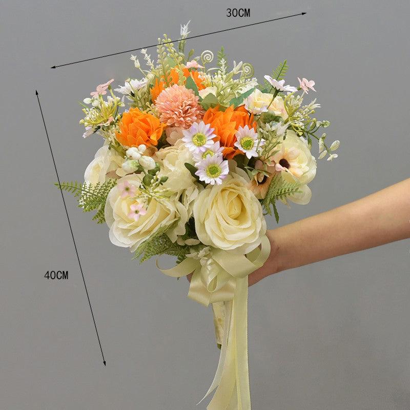 Light color wedding arrangement bride's bouquet