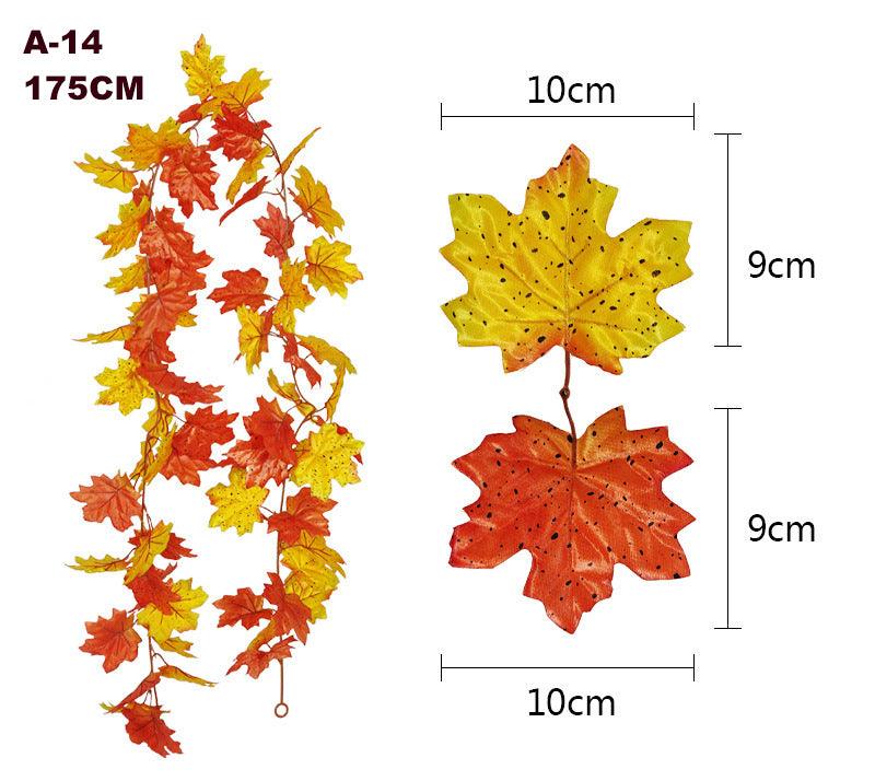 Halloween Autumn Simulation Maple Leaf Home Wall Hanging Vine