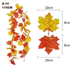 Halloween Autumn Simulation Maple Leaf Home Wall Hanging Vine
