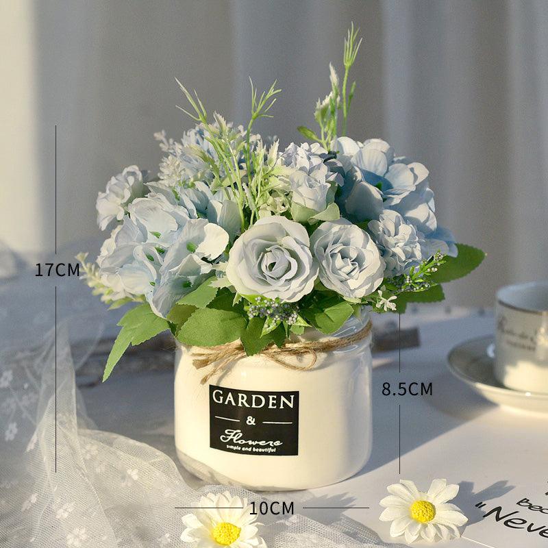 Indoor home simulation rose flower table decoration arrangement