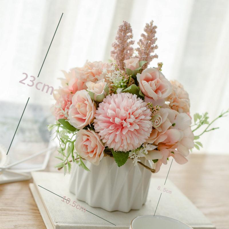 Indoor home simulation rose flower table decoration arrangement