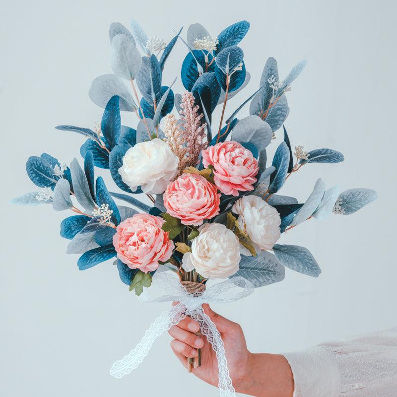 Bridal bouquet photo shoot floral simulation flowers fake flowers decorative flowers