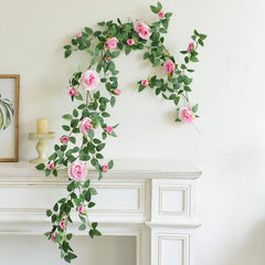 Simulated Princess Rose Vine Living Room Wall Hanging