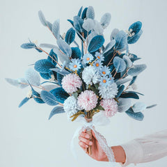 Bridal bouquet photo shoot floral simulation flowers fake flowers decorative flowers