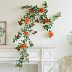 Simulated Princess Rose Vine Living Room Wall Hanging