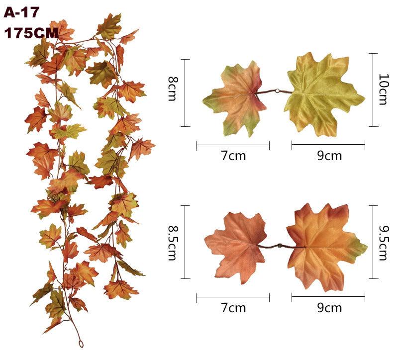 Halloween Autumn Simulation Maple Leaf Home Wall Hanging Vine