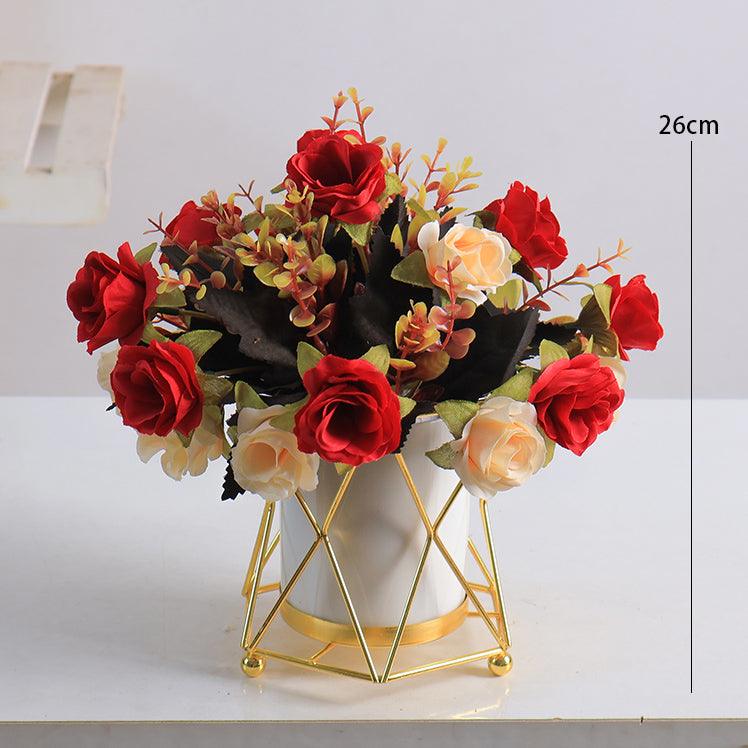 High-grade, light and luxurious fake flower bouquet simulation flower arrangement