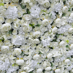 Wedding White Rose 5D Artificial Flower Wall