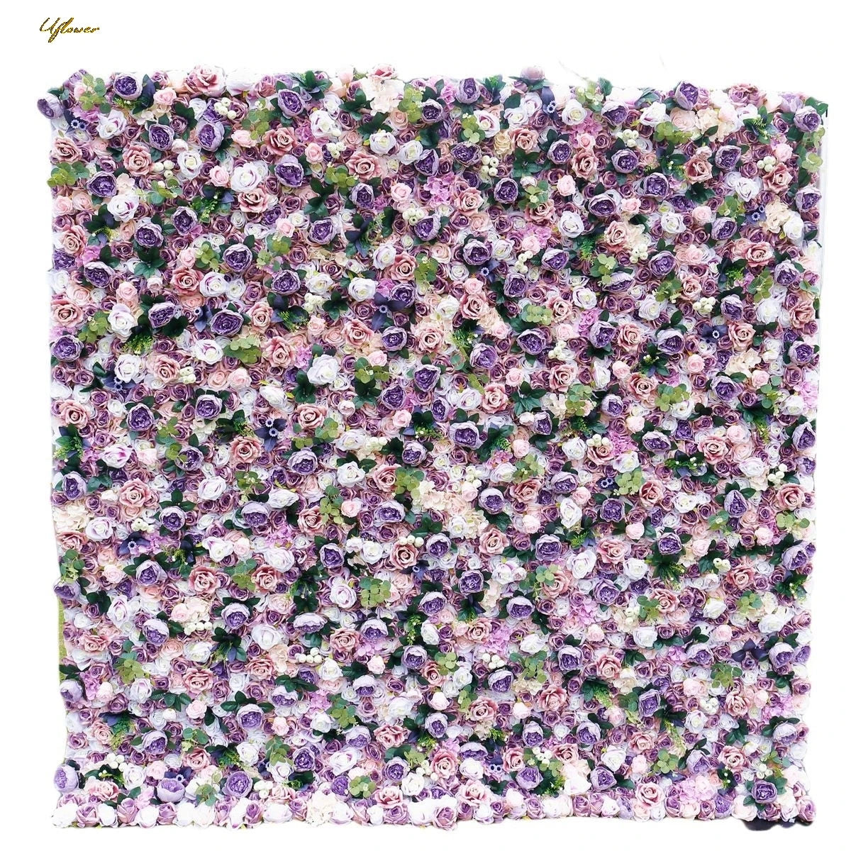 Wedding Purple Rose 5D Artificial Flower Wall