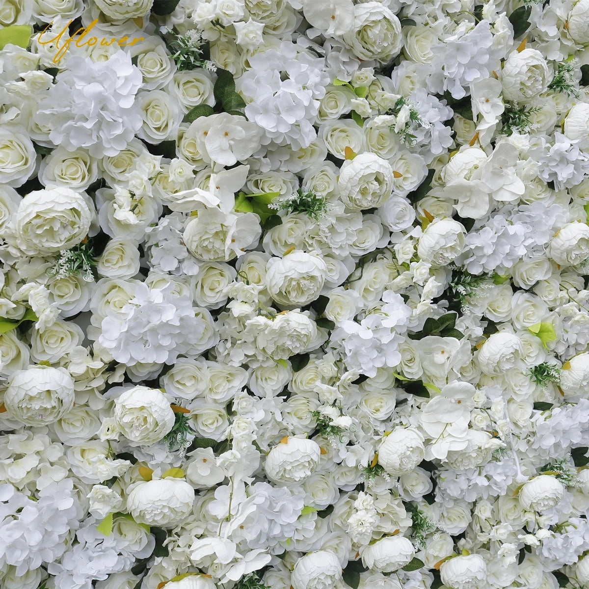 Wedding White Rose 5D Artificial Flower Wall