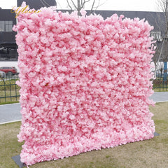 Wedding Pink Cherry Blossom 5D Artificial Flower Wall