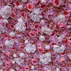 Wedding White Pink Rose 5D Artificial Flower Walls