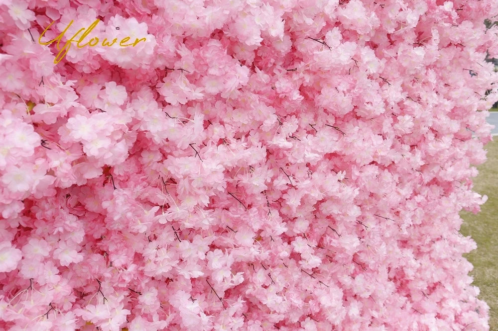 Wedding Pink Cherry Blossom 5D Artificial Flower Wall