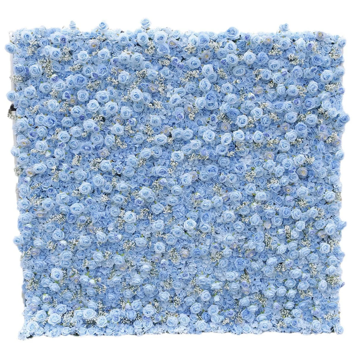 Wedding Blue Baby Breath Rose Artificial Flowers Wall