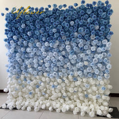 Wedding Blue Rose 5D Artificial Flower Wall Flower