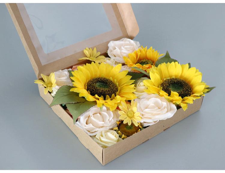 Flower Box Silk Blooming Flowers Sunflower