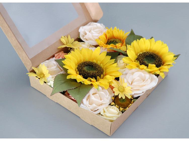 Flower Box Silk Blooming Flowers Sunflower