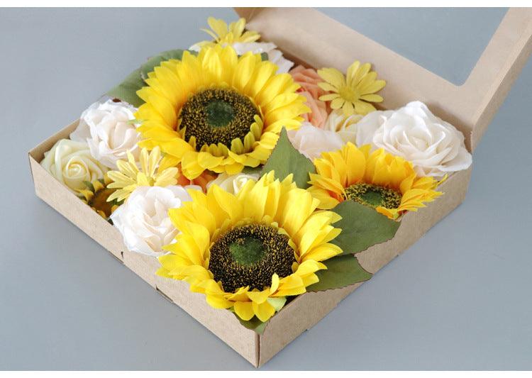 Flower Box Silk Blooming Flowers Sunflower