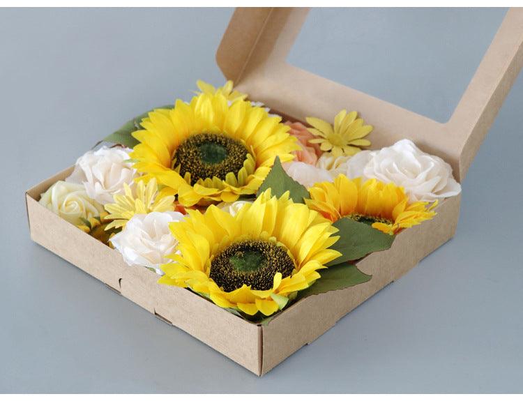 Flower Box Silk Blooming Flowers Sunflower