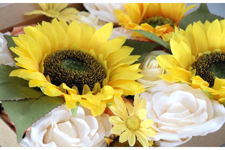 Flower Box Silk Blooming Flowers Sunflower