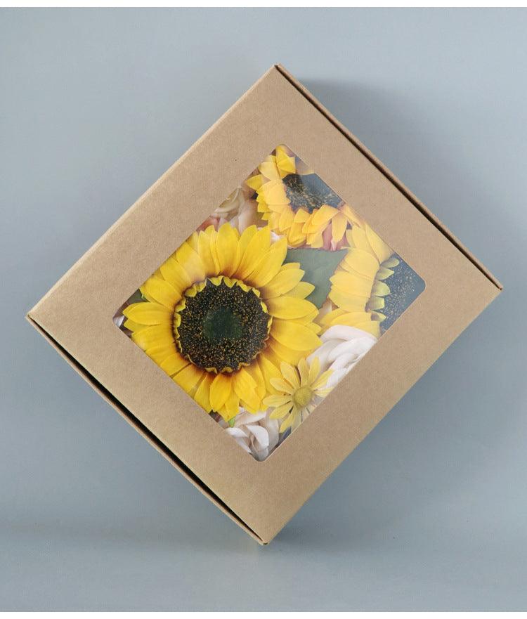 Flower Box Silk Blooming Flowers Sunflower