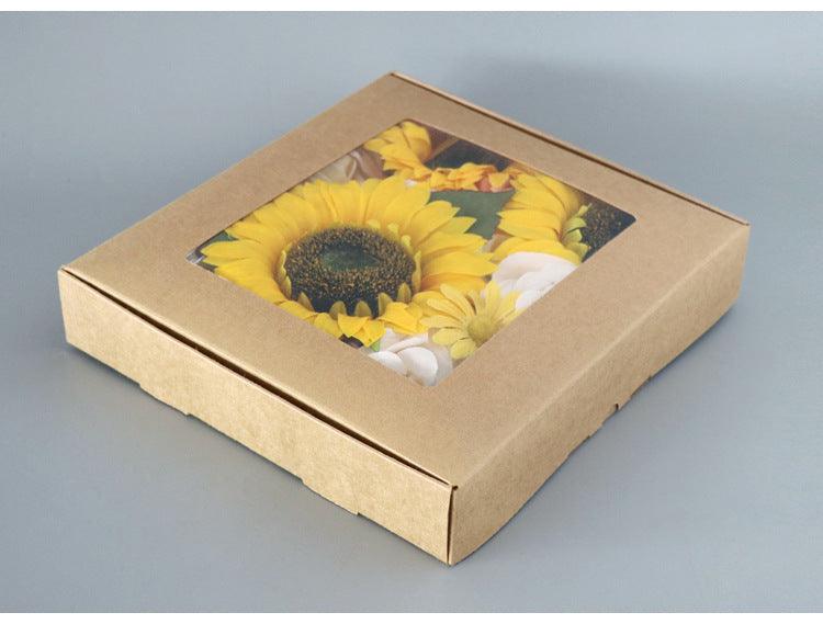 Flower Box Silk Blooming Flowers Sunflower