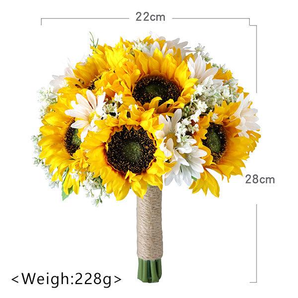 Round Bridal Bouquet in Sunflower